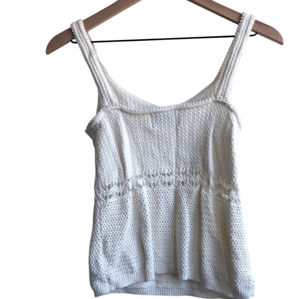 Old Navy Women’s Cream Sweater-Knit Tank Top, Size Small, 100% Cotton, Soft! - Picture 4 of 7
